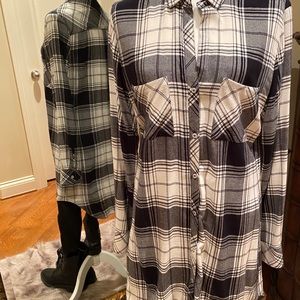 Bella Dahl soft flannel dress/tunic/shirt